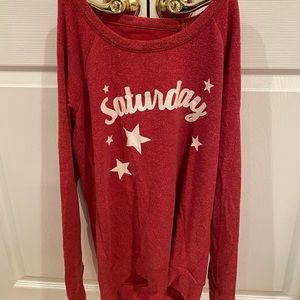 Fuzzy open back sweater